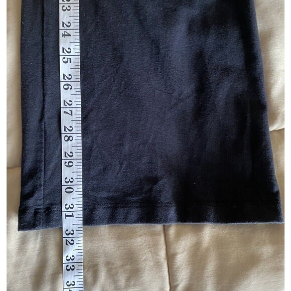 Y2K VS PINK M Foldover Black Flare Leggings Pink Silver Logo Low Rise Vtg - Picture 13 of 15